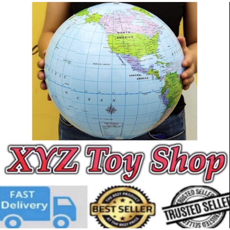 Earth Inflatable Global Globe Ball (100% Ready Stock Fast Postage ...