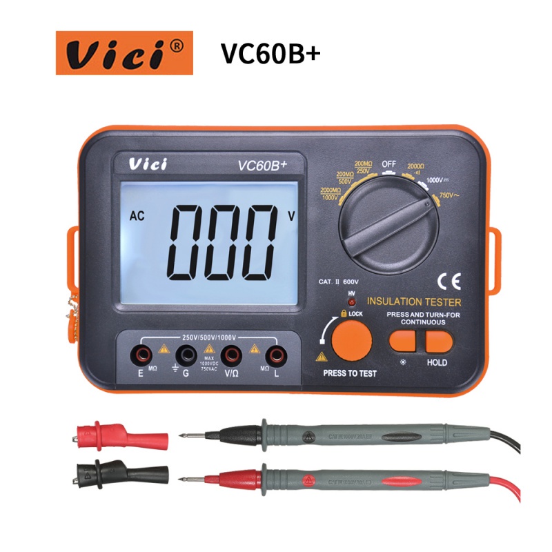VC60B+ Digital Insulation Resistance Tester VICI Megger MegOhm Meter