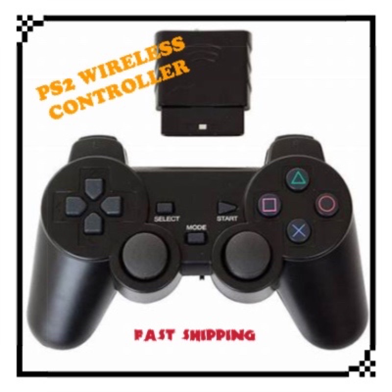 PS2 Wireless Controller Analog Play-Station Joystick Remote Control ...