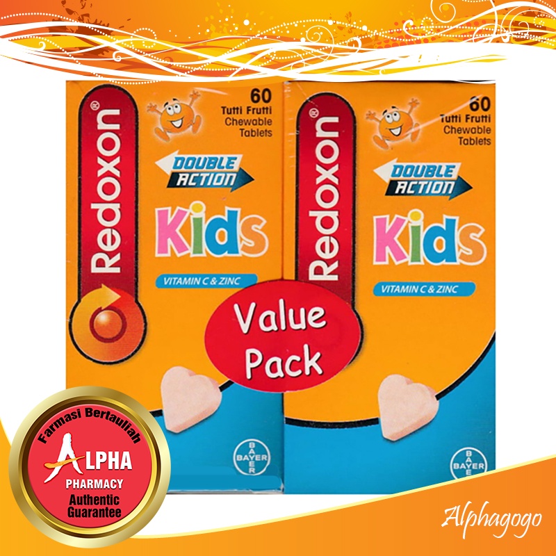 Redoxon Double Action Kids Vitamin C & Zinc Chewable Tablets (2 X 60 Tablets) Shopee Malaysia