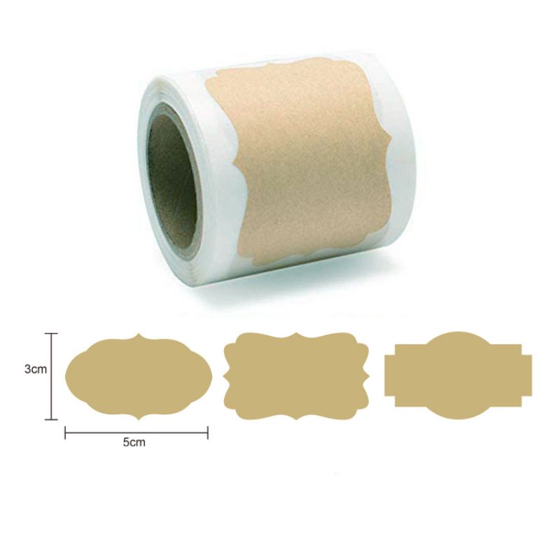 250pcs Craft Paper Sticker Label Sticker | Shopee Malaysia