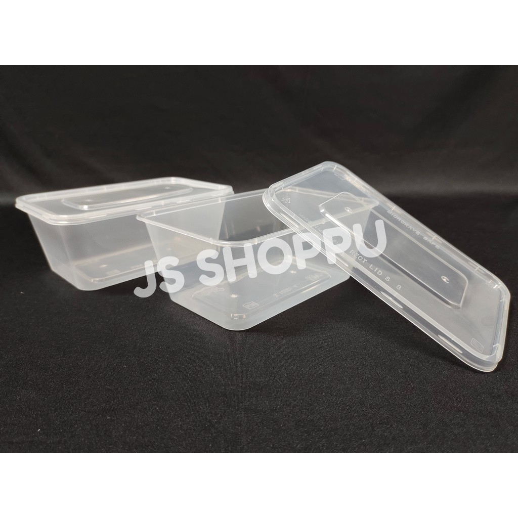 MW S1000 - 1000ml Rectangular Plastic Disposable Food Container (50pcs± ...