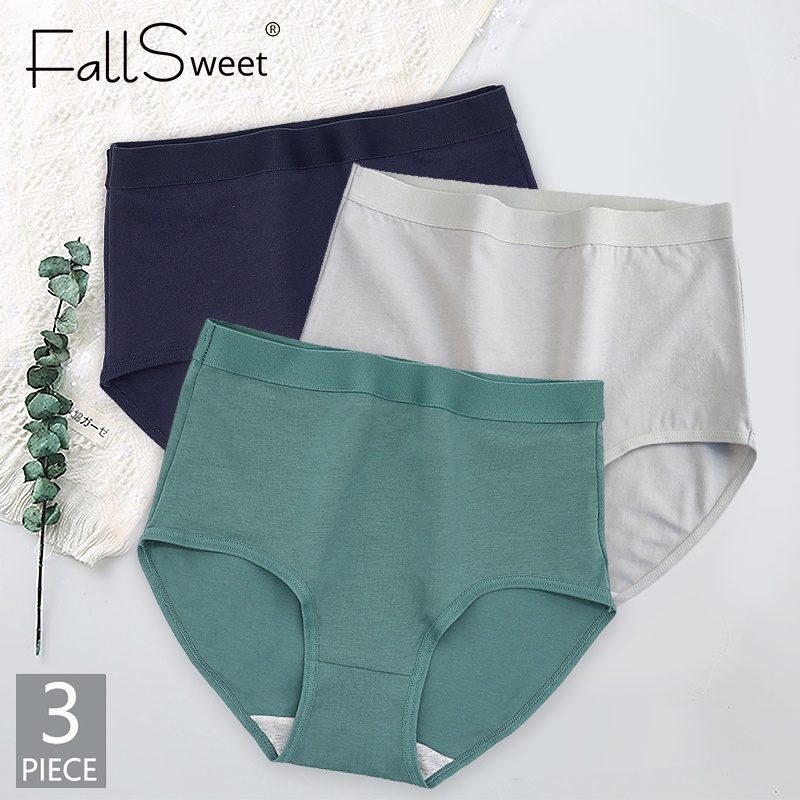 FallSweet Women's Panties Cotton Briefs Mid Waist Comfort Lingerie