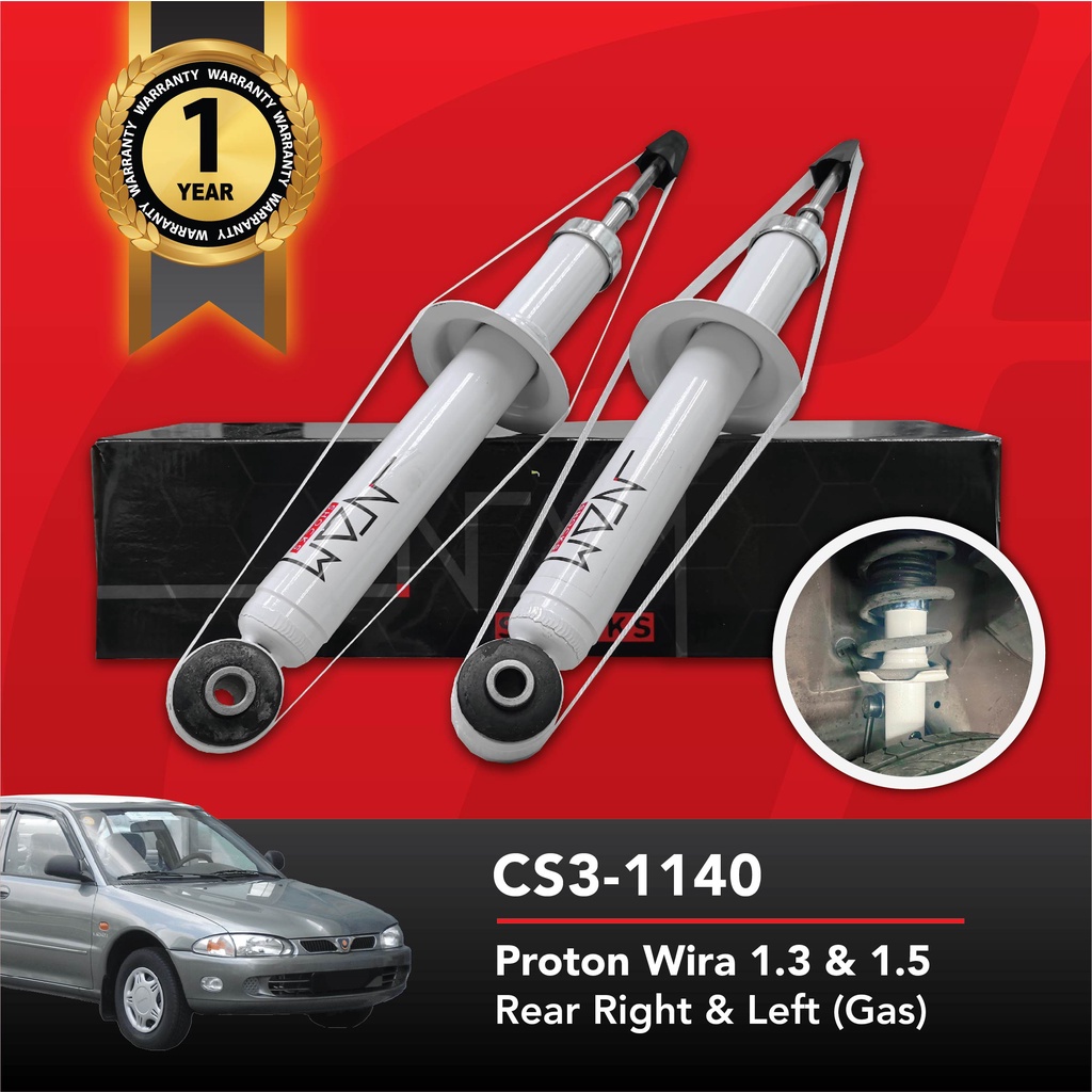Proton Wira 1.3, 1.5 Nam Shocks Rear Absorber - CS3-1140 (Left + Right ...