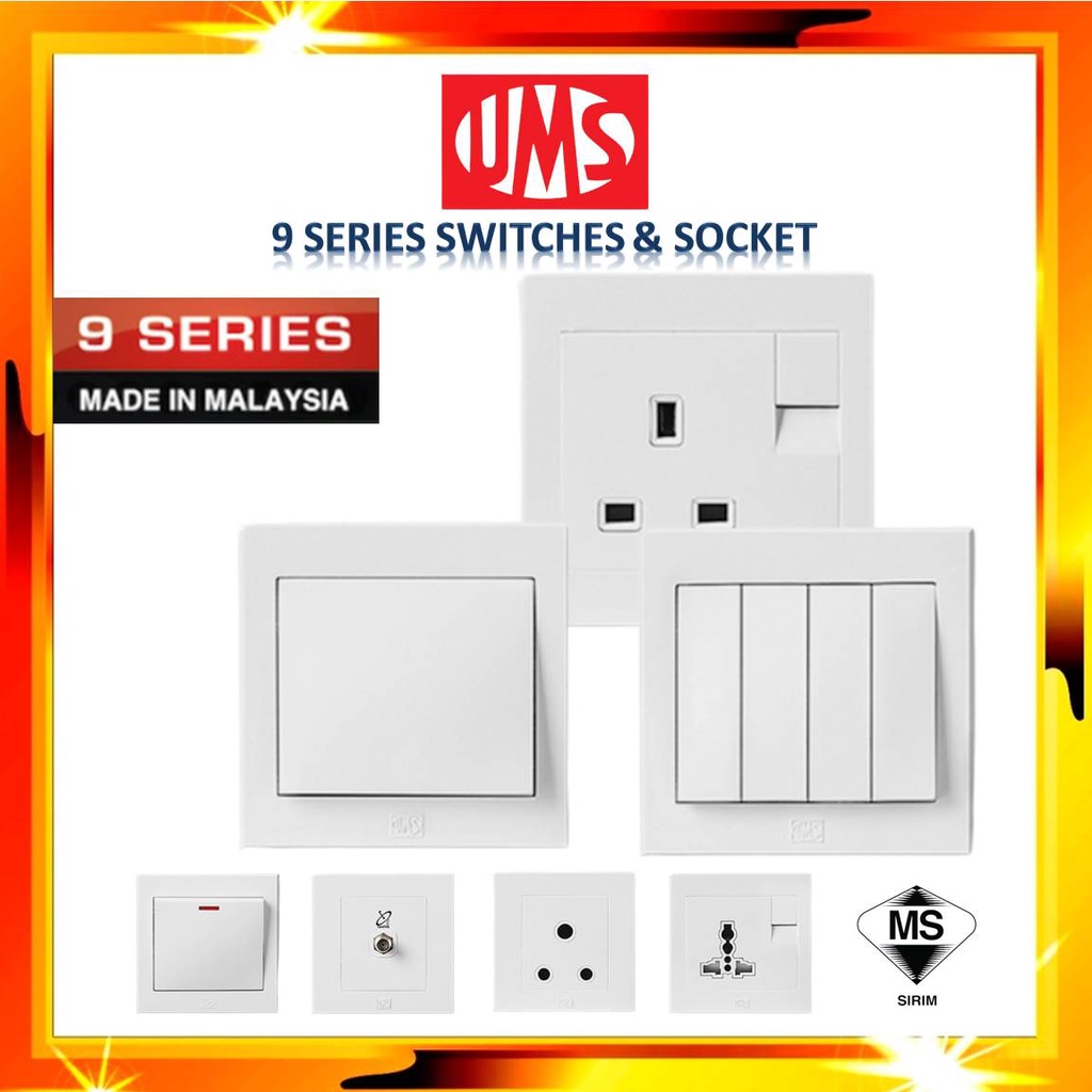 UMS [SIRIM APPROVED] 9 Series Switch & Socket Outlet / Switches UMS ...