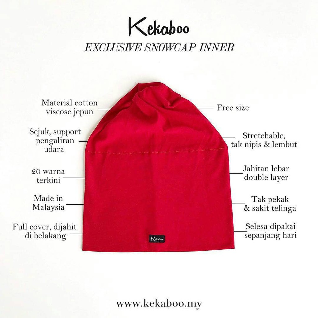 INNER SNOWCAP - KEKABOO COLLECTION (READY STOCK) | Shopee Malaysia