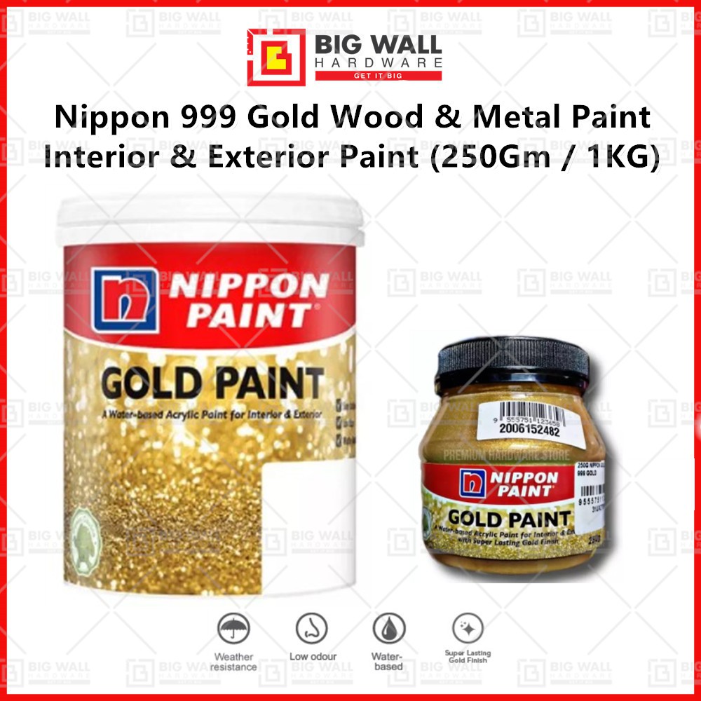 NIPPON PAINT GOLD PAINT 1KG FOR WOOD & METAL, Wood & Metal Paints