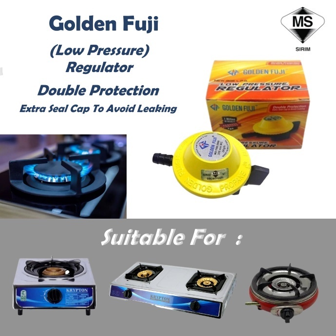 High Low Pressure Regulator SIRIM Kelapa Gas Dapur Milux Golden Fuji Eurogas