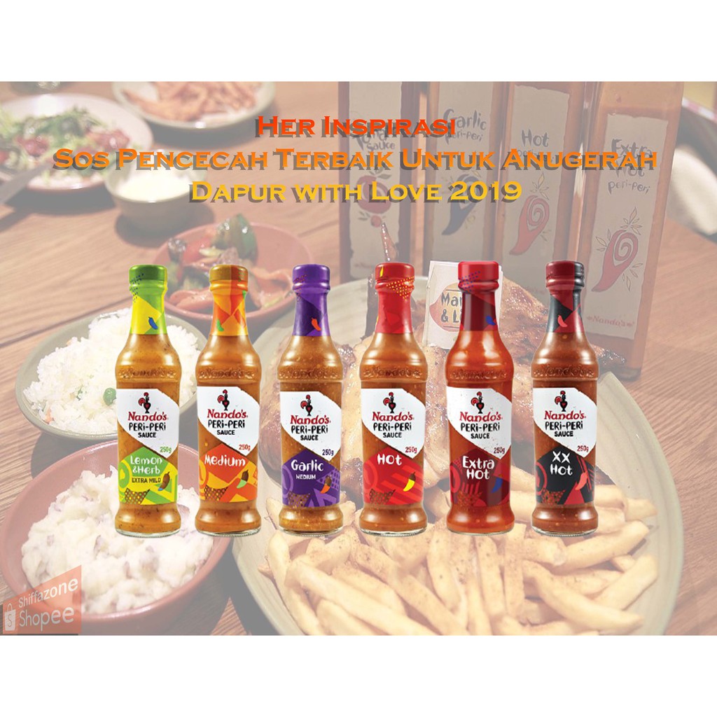 Ready Stock Nando's Extra-Extra Hot Peri-Peri Sauce 250g Halal Sos ...