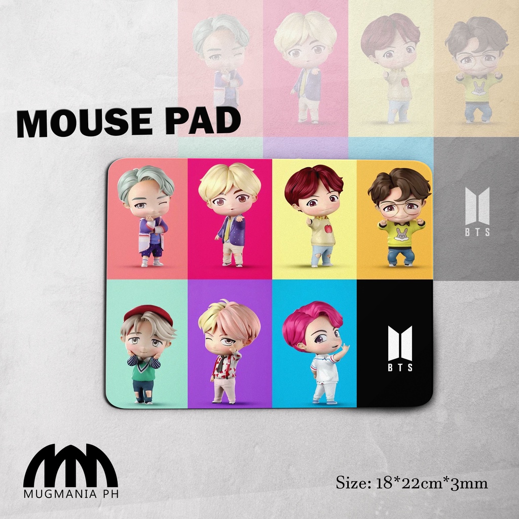 BTS x BT21 Mouse Pad - Mugmania - BTS x BT21 Character - BT21 Mouse Pad ...