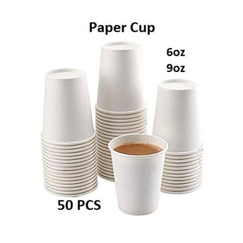 Disposable Plain Paper Cup / Paper Cup / Cawan Kertas - 6oz / 9oz ...