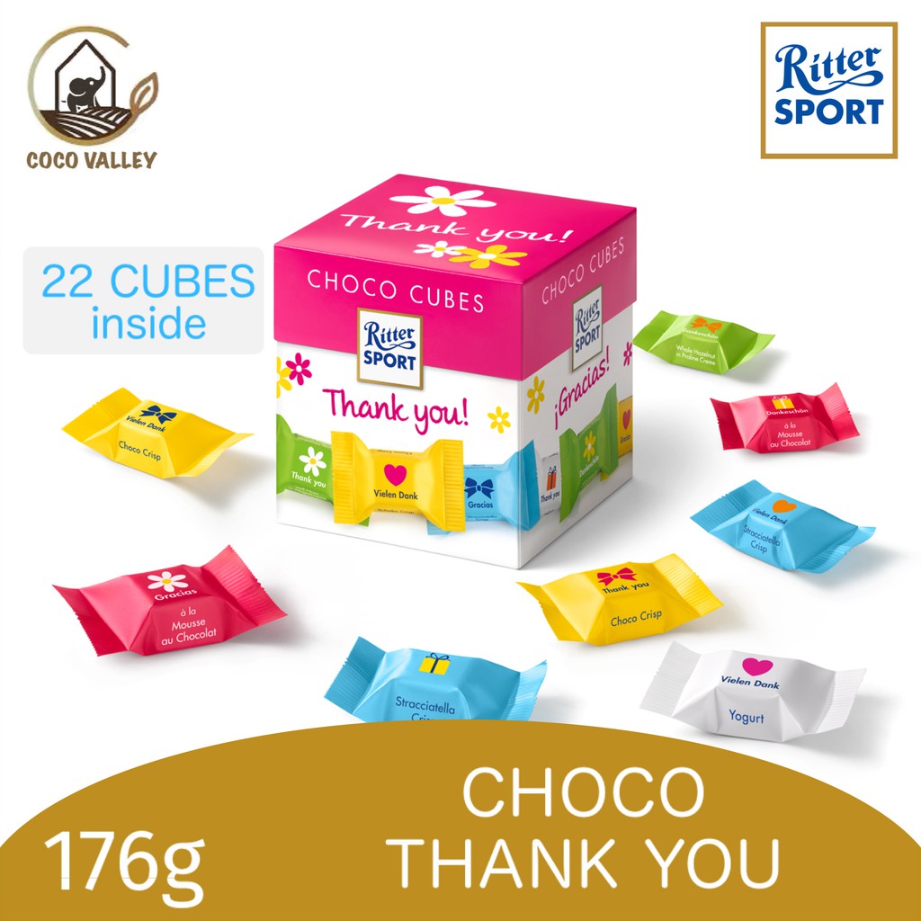 Ritter Sport Choco Cubes Thank You 176g (Made in Germany) | Shopee Malaysia