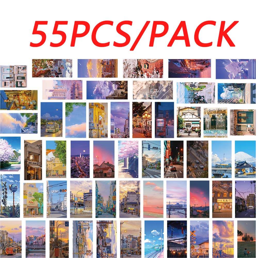 [Large Sticker]55pcs Street View Stickers Landscape decoration for ...