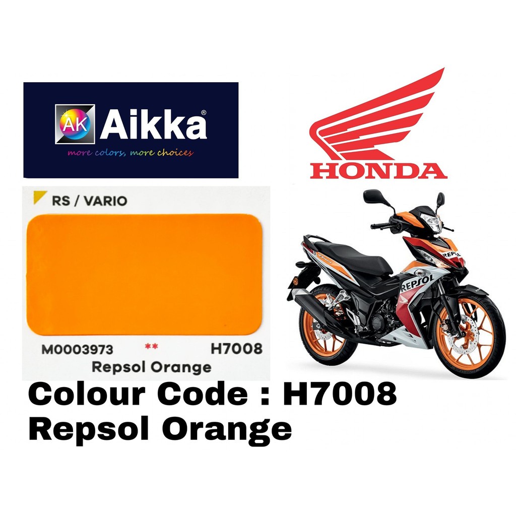 HONDA RS / VARIO 2020 REPSOL ORANGE H7008 AEROSOL SPRAY MOTOR PAINT ...