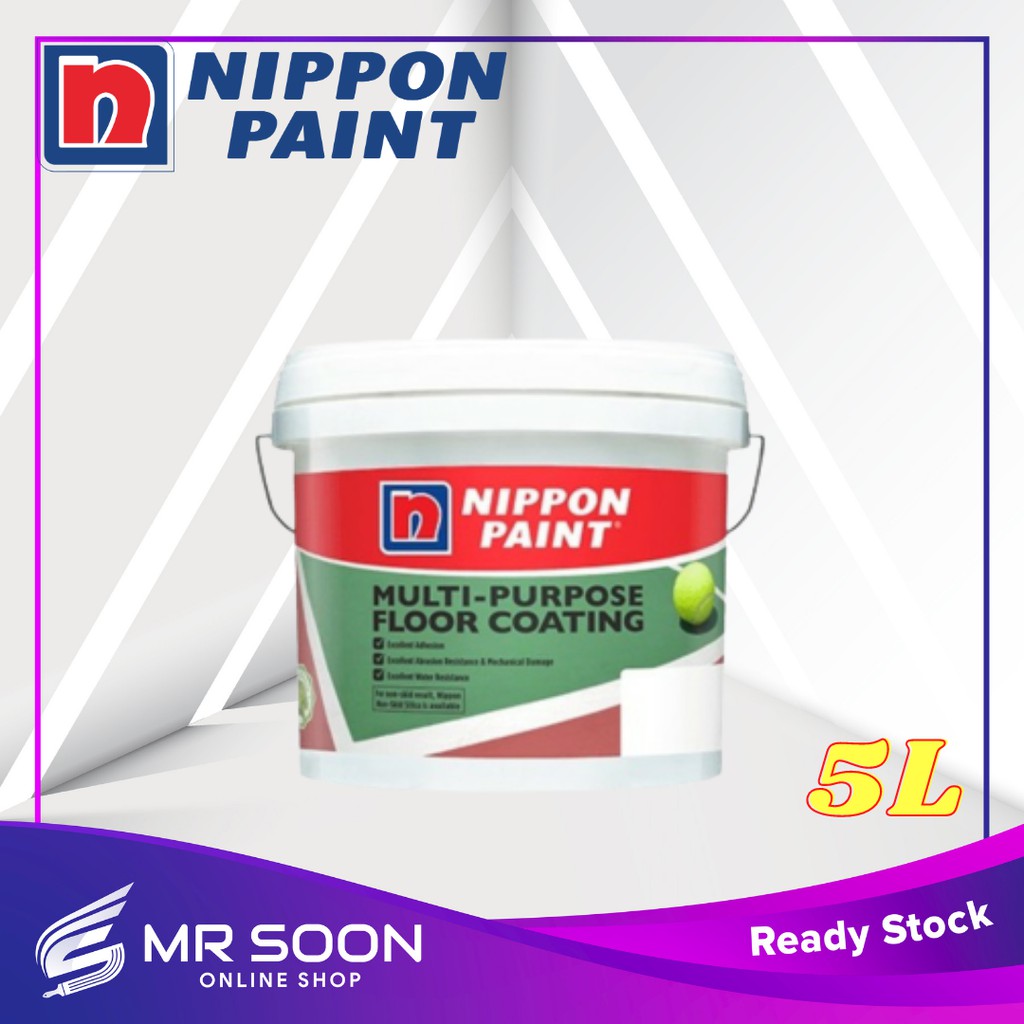 NIPPON PAINT Multi-Purpose Floor Coating Paint 5L /Cat Lantai/Cat ...