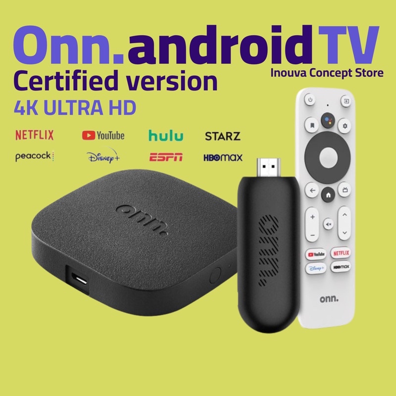 Onn Android TV Box 4K Streaming Box Onn Streaming Stick Full HD