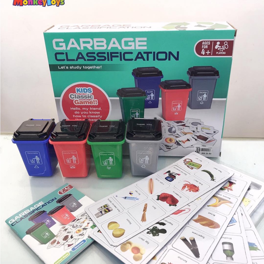 Tickles New Garbage Sorting Classification Game Trash Can Toy Learning ...