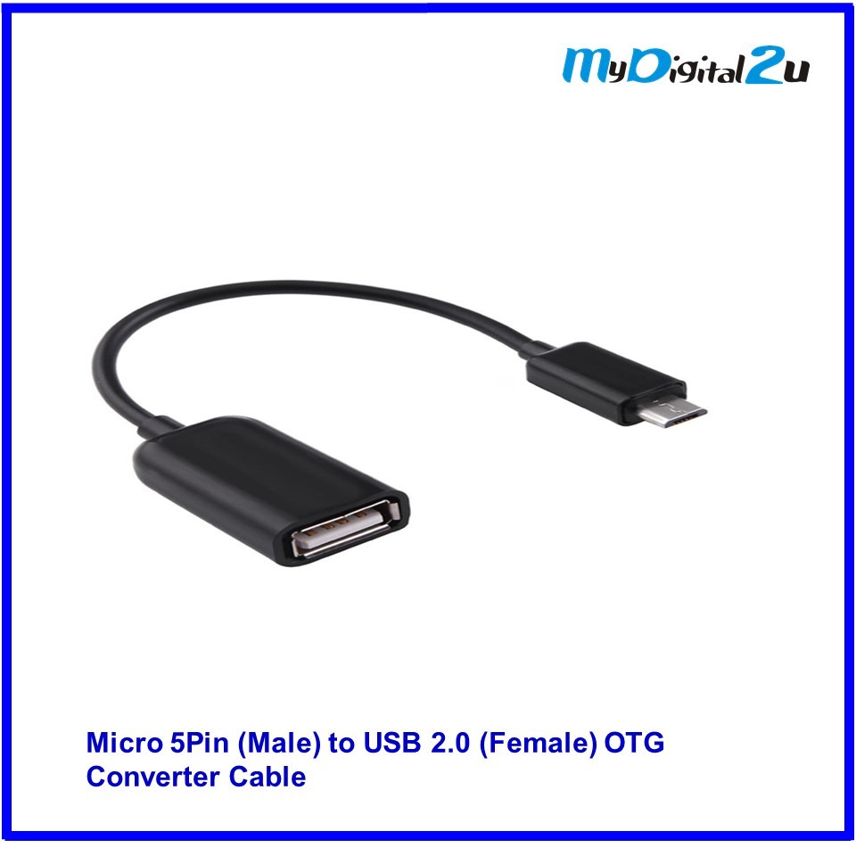 Micro 5Pin Male to USB 2.0 Female / TYPE-C OTG Converter Cable | Shopee ...