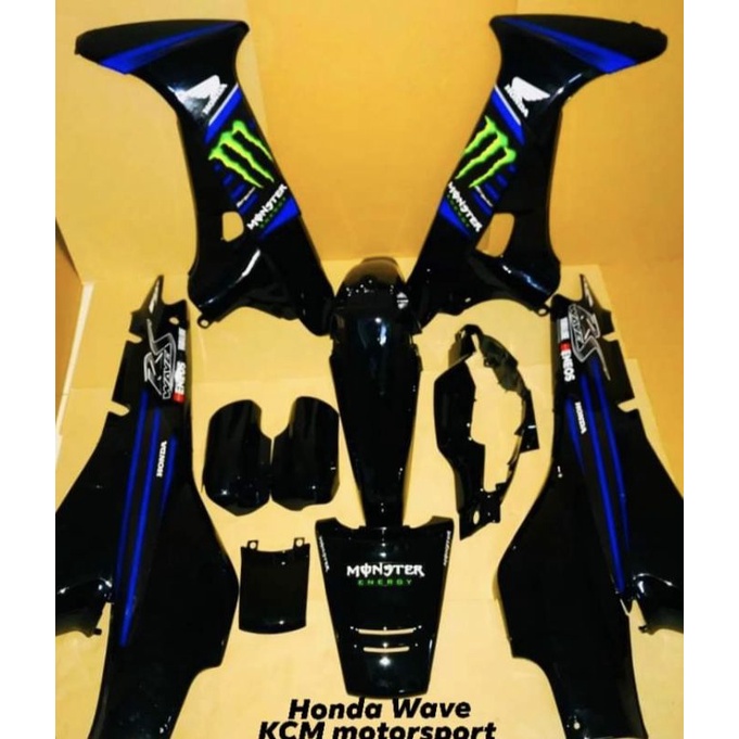 COVERSET HONDA WAVE 100 / EX5 CLASS 1 MONSTER Shopee Malaysia