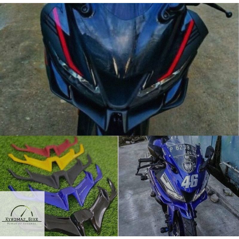 100% IMPORT JAPAN Yamaha R15 V3 Front Winglet Front Fairing Import ABS ...