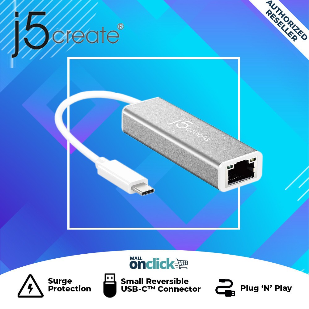 J5Create USBC to Gigabit Adapter (JCE133G) Shopee Malaysia