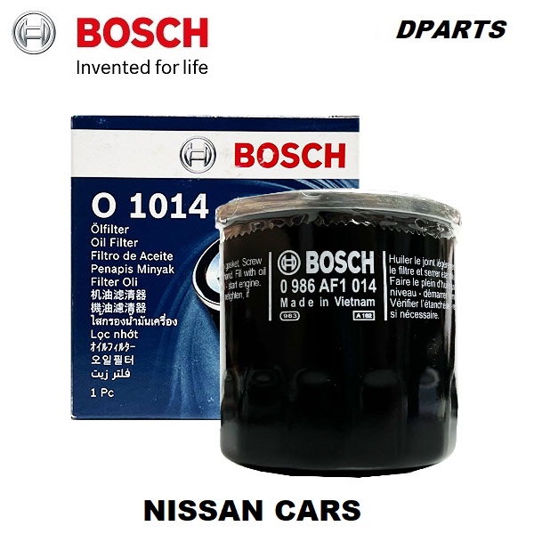 BOSCH Oil Filter for Nissan Cars Sentra N16, Almera, Grand Livina