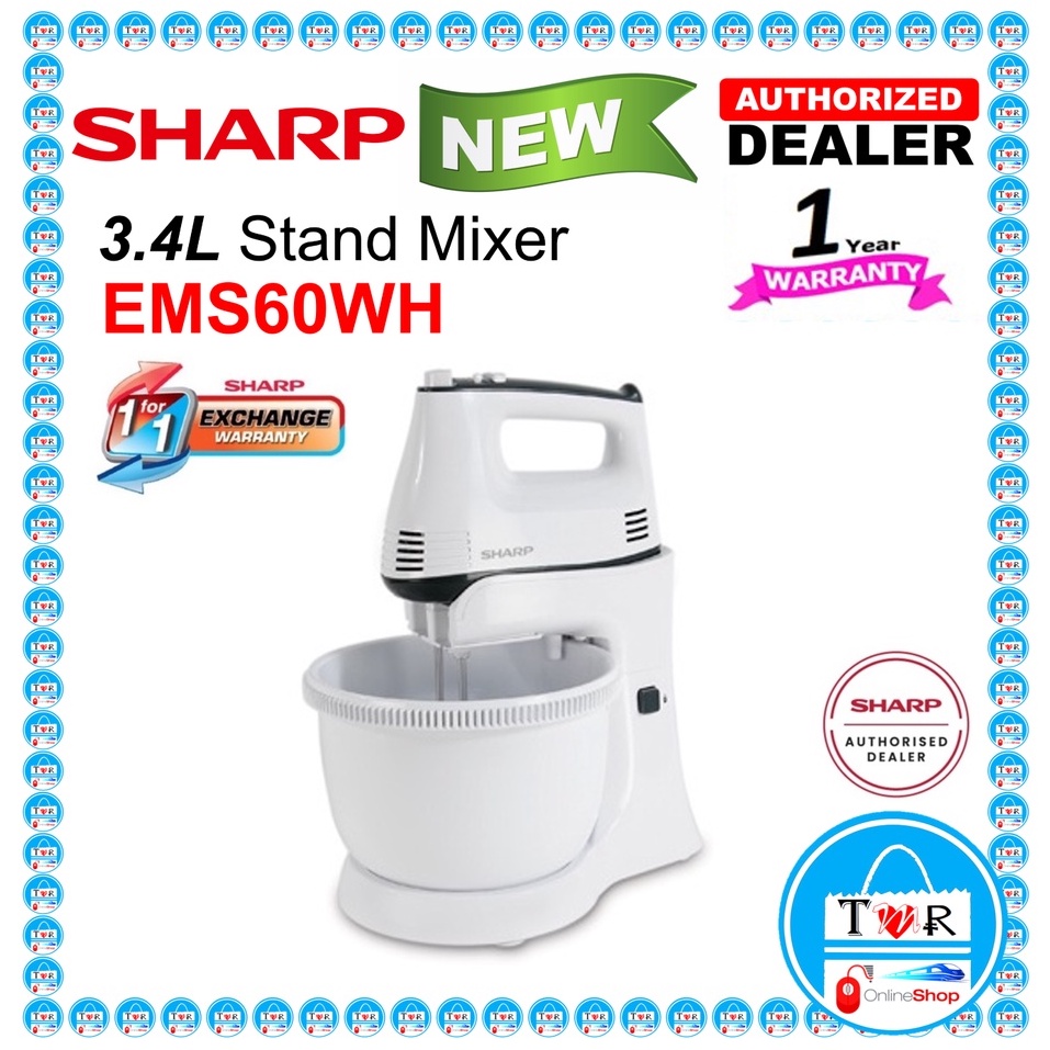 SHARP EMS60WH STAND MIXER (3.4L) | Shopee Malaysia