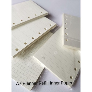 A7 Planner Inserts, Binder Refills for 6 Ring Spiral Notebook, Mini Blank  Paper,6 Holes,for Portable planner, 45sheets/90 pages, 4.84 x 3.23