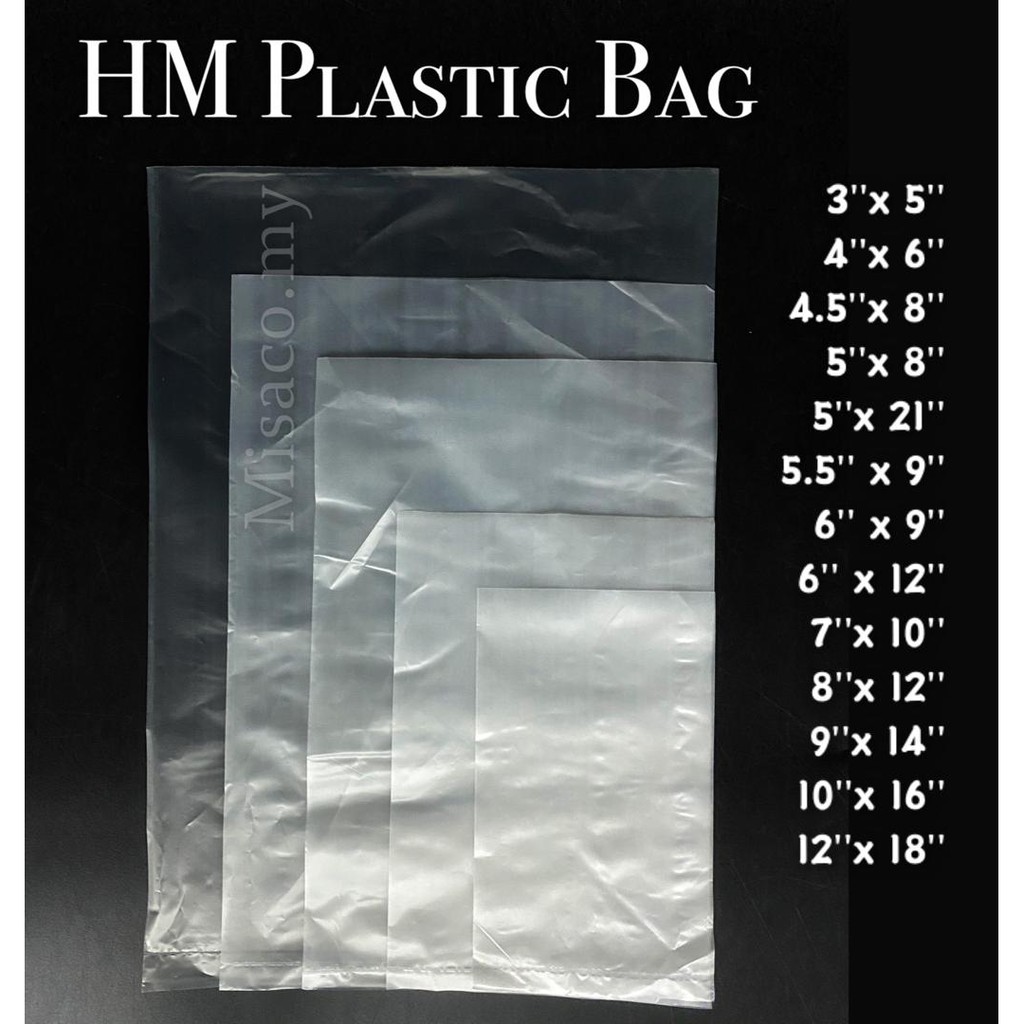 Hm Bag HM BAG Half Transparent / Bungkus / Plastic Beg / Sheet / Flat