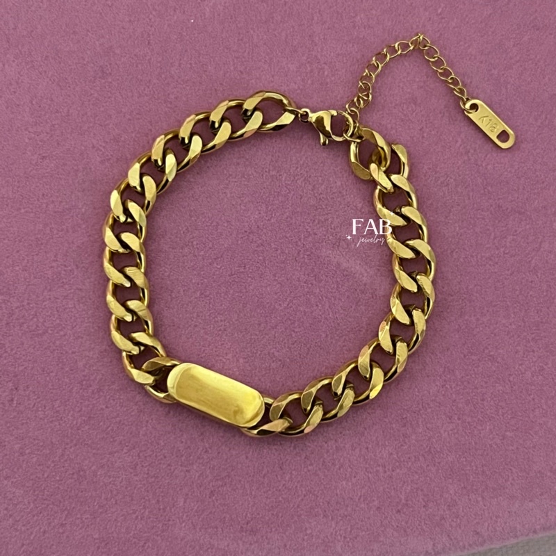 FAB | ERIN Chunky Statement Bracelet (Stainless Steel) | Shopee Malaysia
