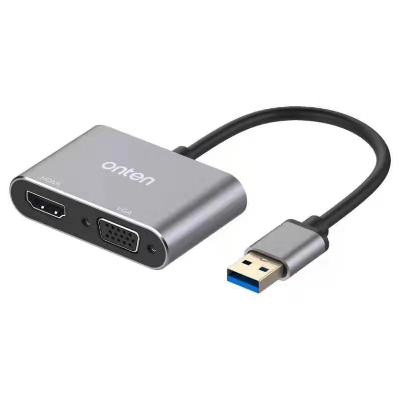 Original ONTEN USB 3.0 TO HDMI/VGA ADAPTER Model OTN5201B Shopee
