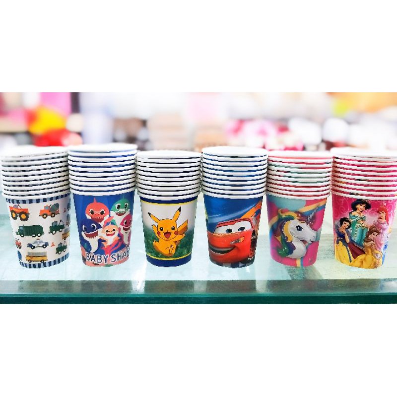(Ready Stock) Cartoon Paper Cup 卡通纸杯 10pcs | Shopee Malaysia