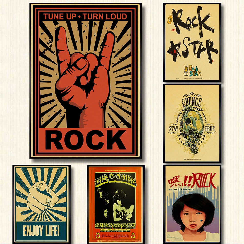 Hot Sale Vintage Rock Music Enjoy Life Poster Home Decoration Detailed ...