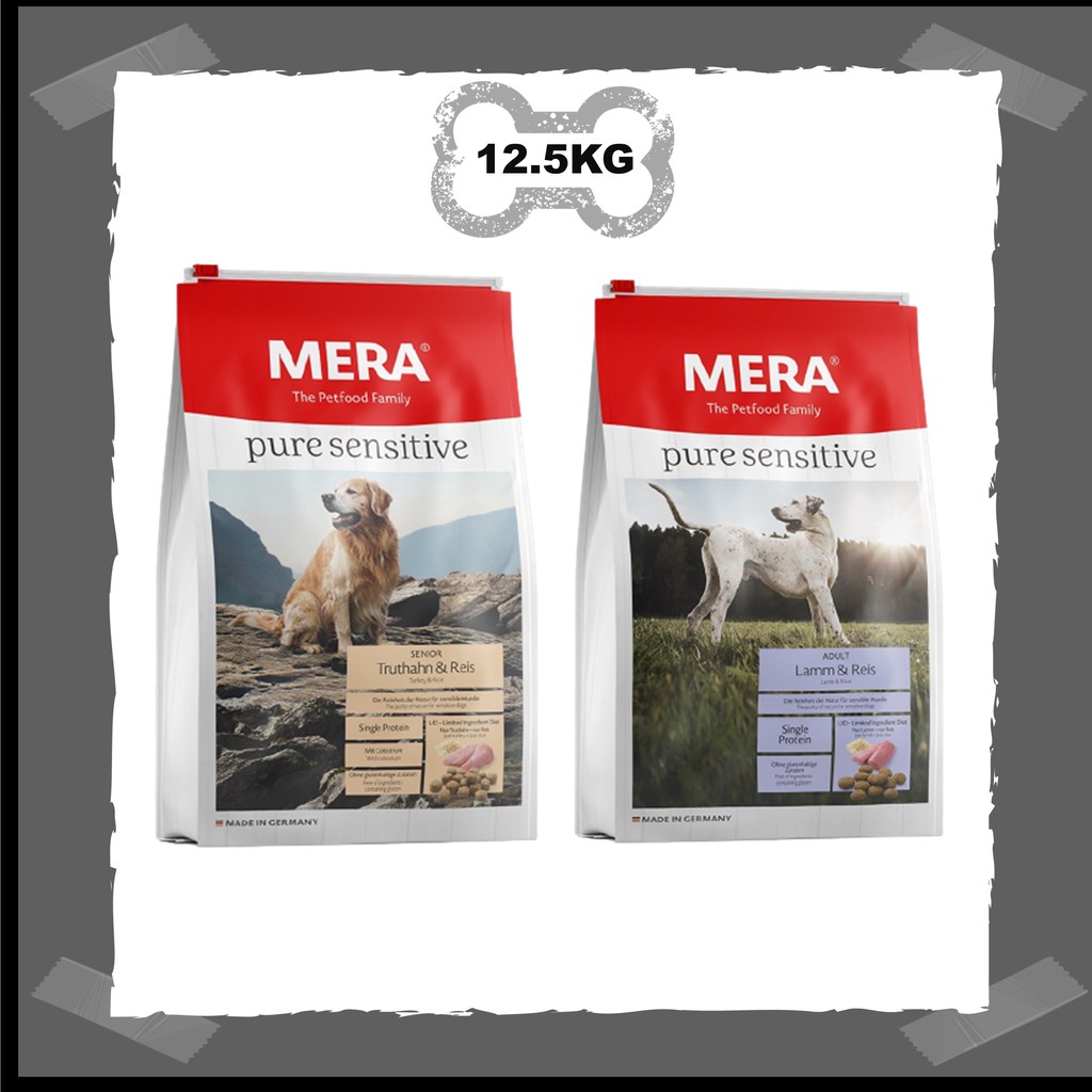Mera Pure Sensitive Dog Food 12.5KG (Lamb & Rice , Salmon & Rice )Dog
