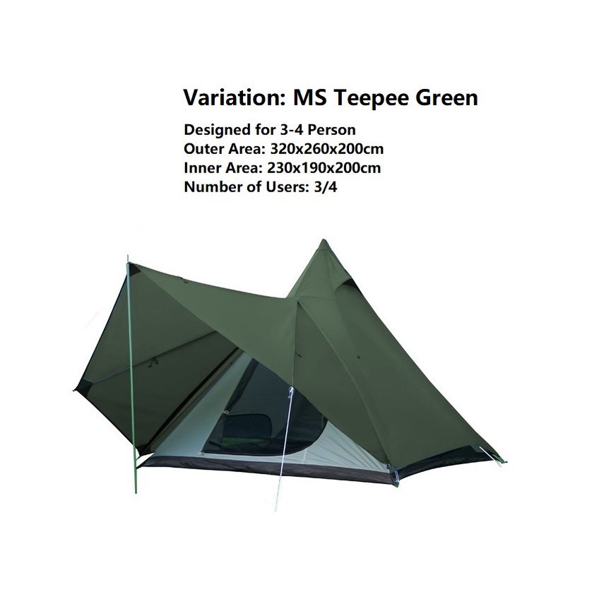 VIDALIDO MS MX PRO Waterproof Tent Khemah Camping Waterproof Double ...