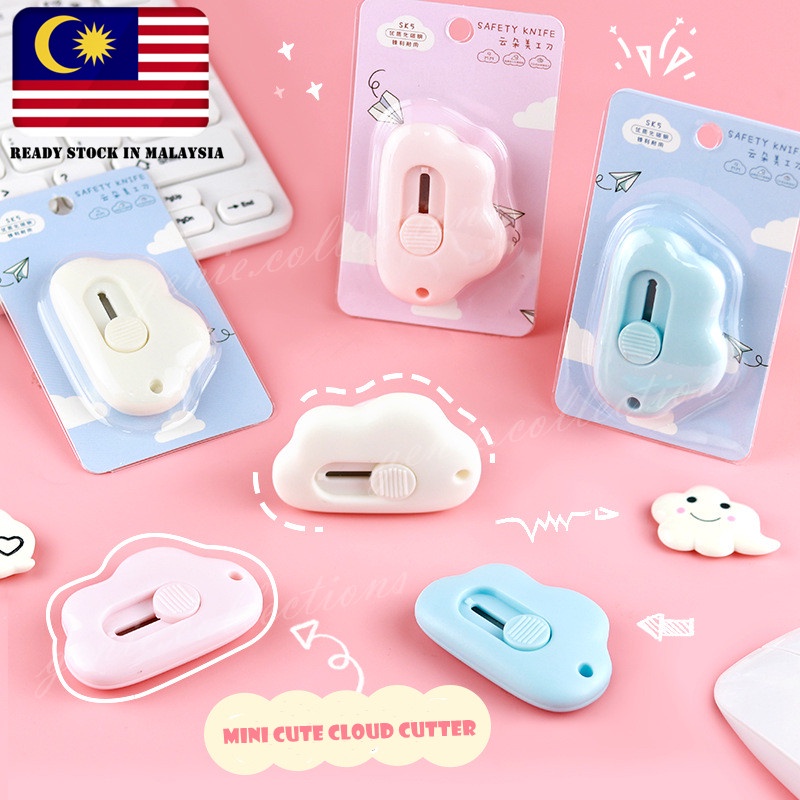 INS Minimalist Cute Cloud Shape Mini Paper Cutter Portable Pen Safety ...