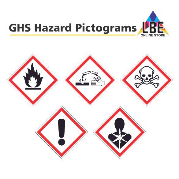 GHS Hazard Pictograms Safety Sticker (50mm x 50mm ) | Shopee Malaysia