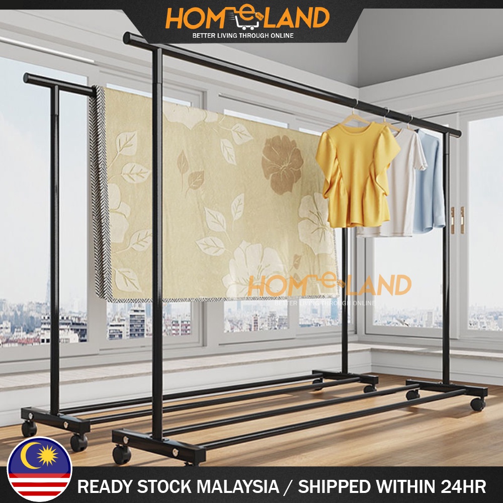 HOMELAND 150cm Extra Large Cloth Garment Hanging Organizer Clothes Rack ...