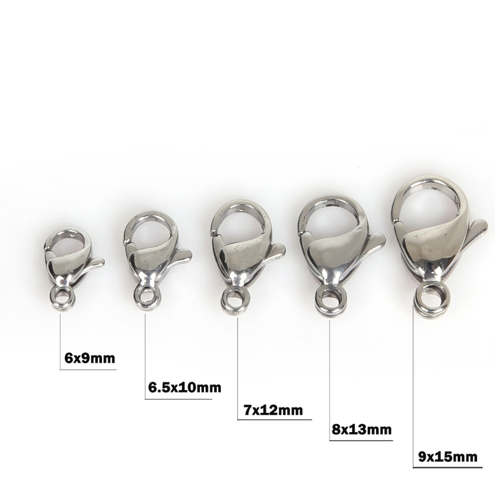 Clasps, Lobster Claw, Stainless Steel, DIY Jewelry Accessories (5pcs/pack ) Shopee Malaysia