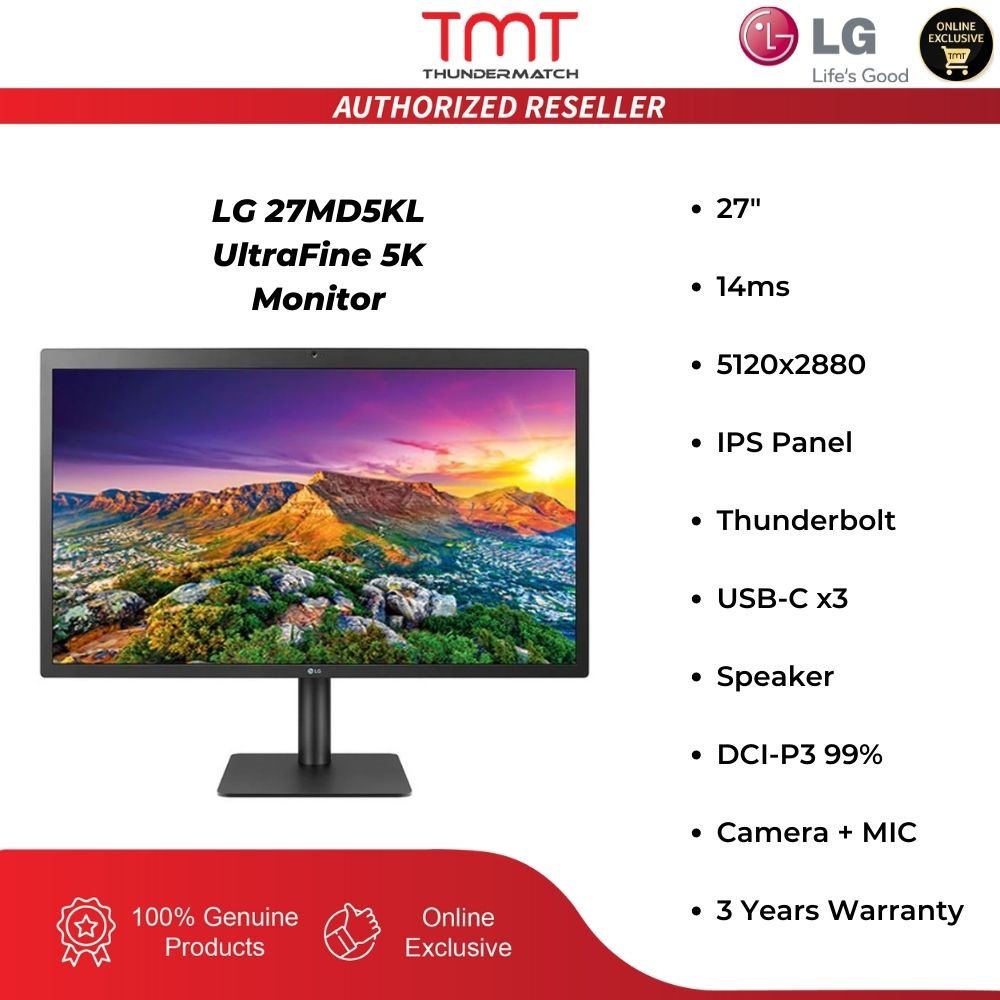 LG 27MD5KL UltraFine 5K Monitor | 27" / 14ms / 5120x2880 | IPS Panel ...