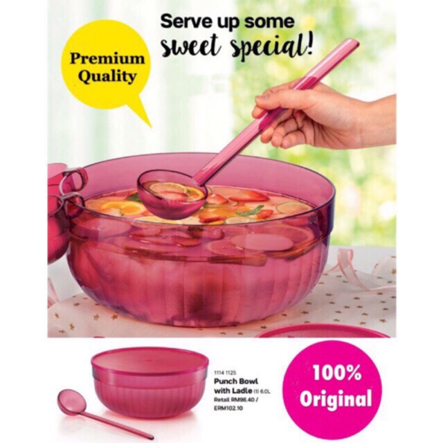 Tupperware Punch Bowl 6L with Ladle Shopee Malaysia