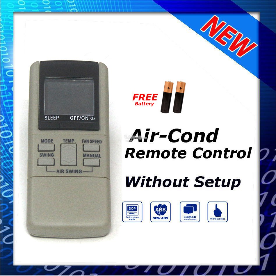 FREE Battery- Air-cond Remote Control Compatible for AC National ...