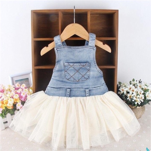 Baby Kids Dress Jeans Denim Dress Tutu dress Shopee Malaysia