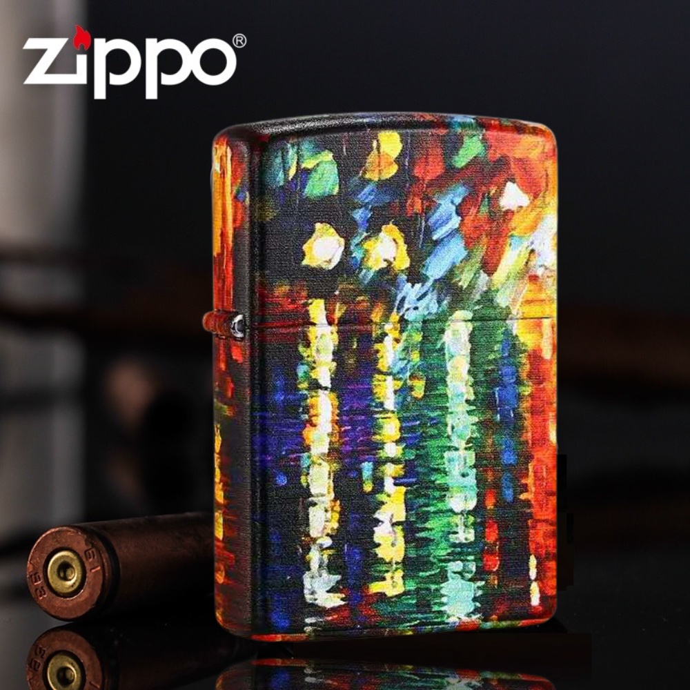 5 Sided Graffiti Oil Painting With Raining Girl Zippo Lighter Shopee
