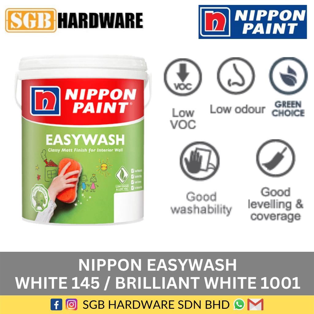 Nippon Paint Easywash Brilliant White 5 Litre 1001 / White 145 5L