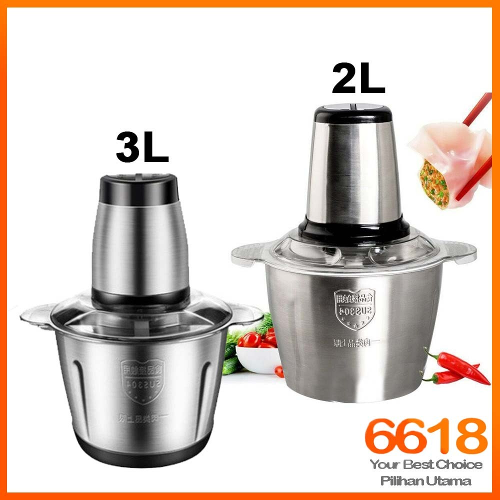 Bear Electric 2L Food Chopper Blender Meat Grinders Stainless Steel  QSJ-B03Y7 