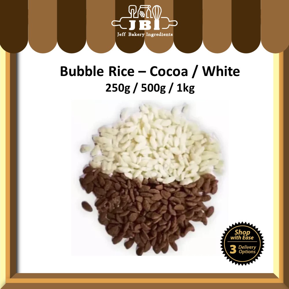 (Buy 1 FOC 1) Crispy Bubble Rice - Cocoa Chocolate / white | Shopee ...