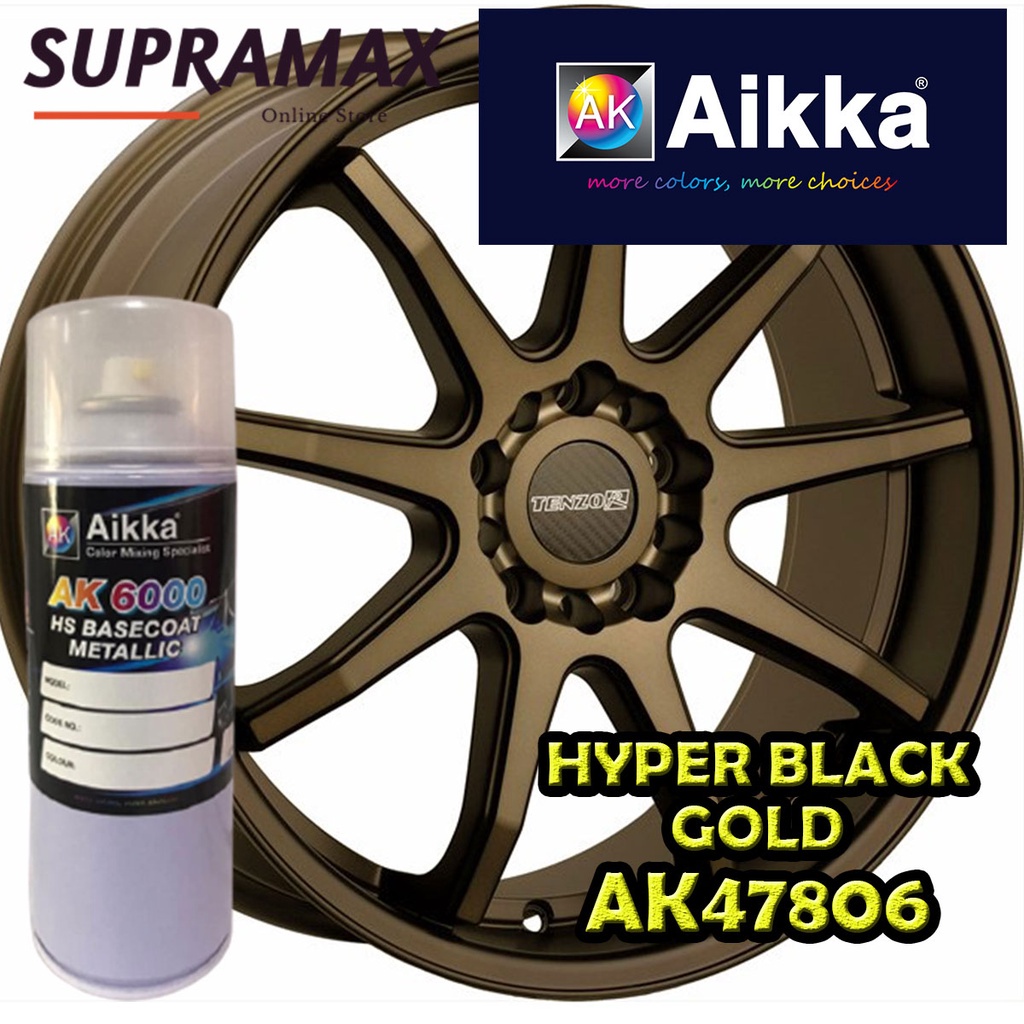 [Sport Rim Paint HYPER BLACK GOLD AK47806] AIKKA Sport Rim 2K Paint DIY