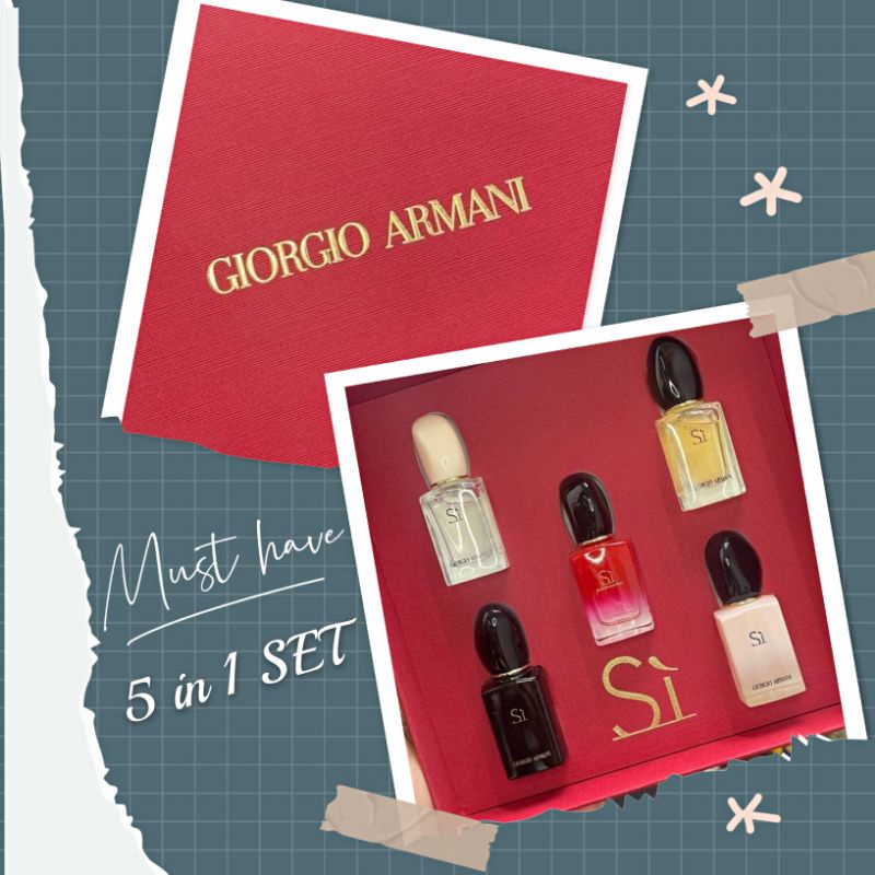 Giorgio Armani SI 5in1 Set 5ml Original Airport Duty Free Duty Free Perfume Shopee Malaysia