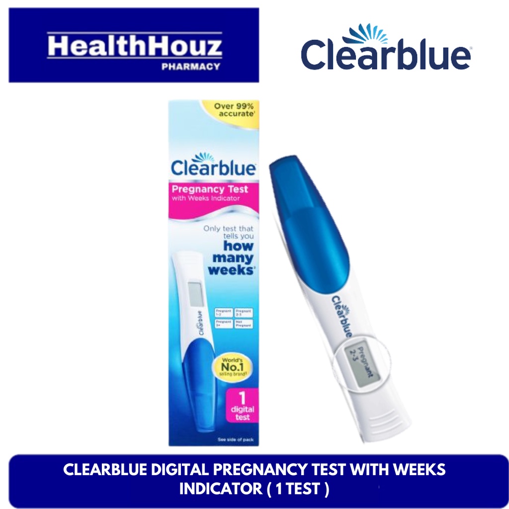 CLEARBLUE DIGITAL PREGNANCY TEST WITH WEEKS INDICATOR ( 1 TEST ...